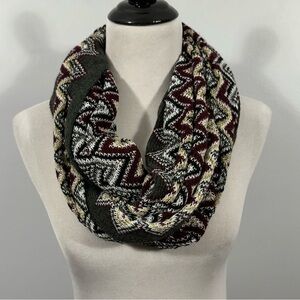 Multicolor Knit Chevron Infiniti Scarf